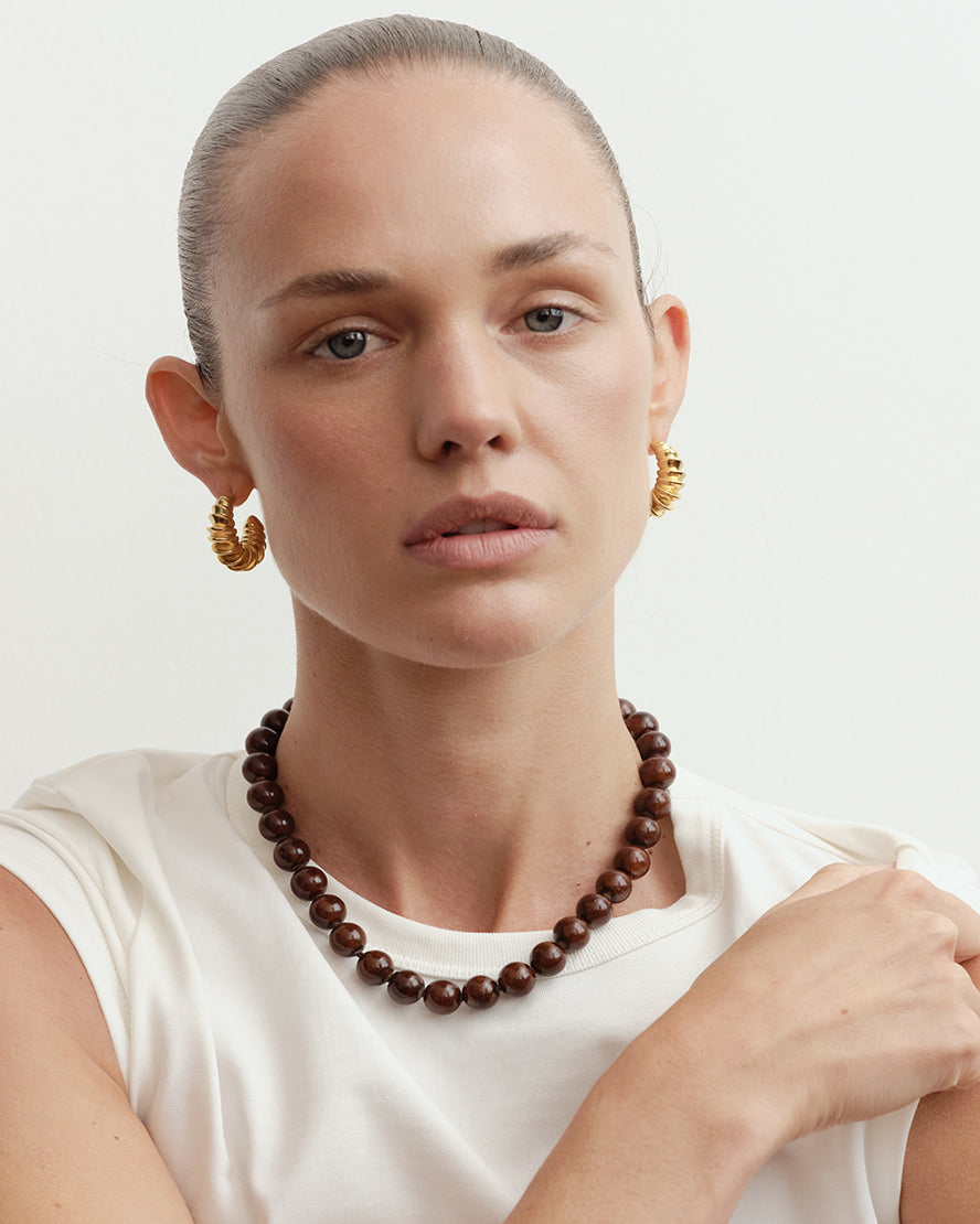 Mari Hoop Earrings Gold