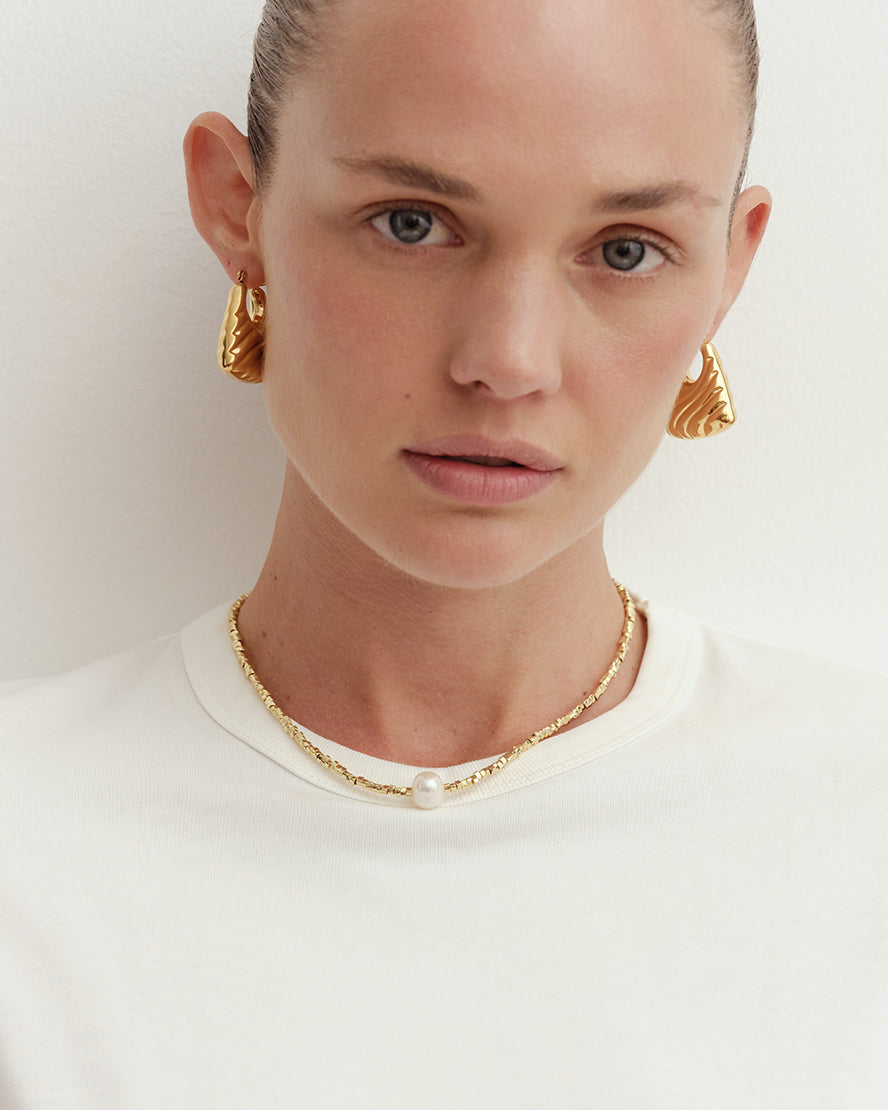 Anja Hoop Earrings Gold