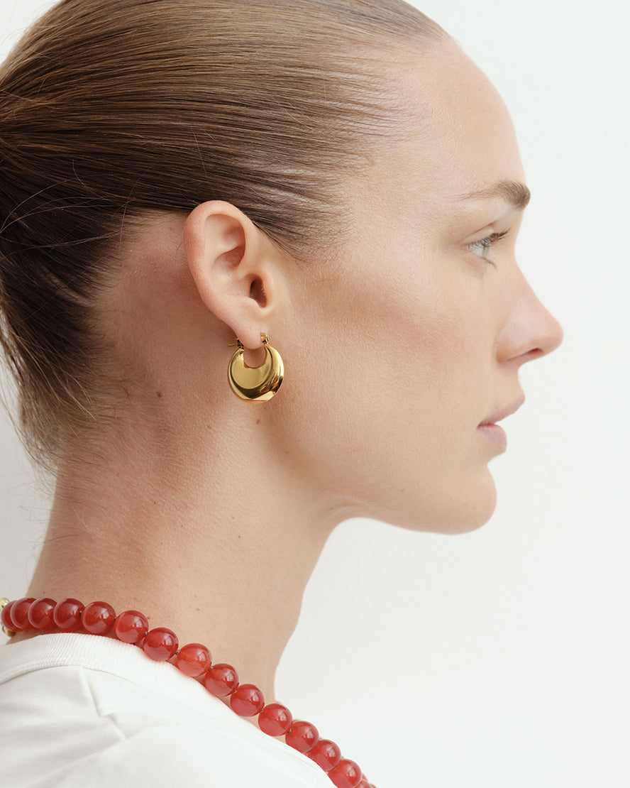 Bara Hoop Earrings Gold