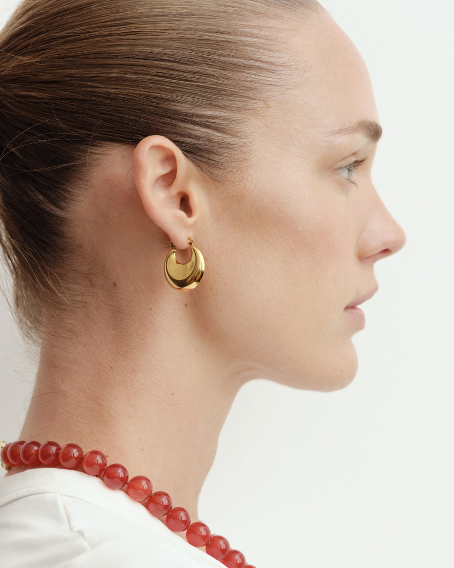 Bara Hoop Earrings Gold