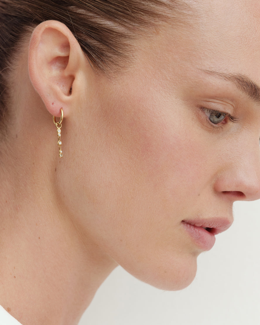 Lilibeth Earrings in Gold/Crystal