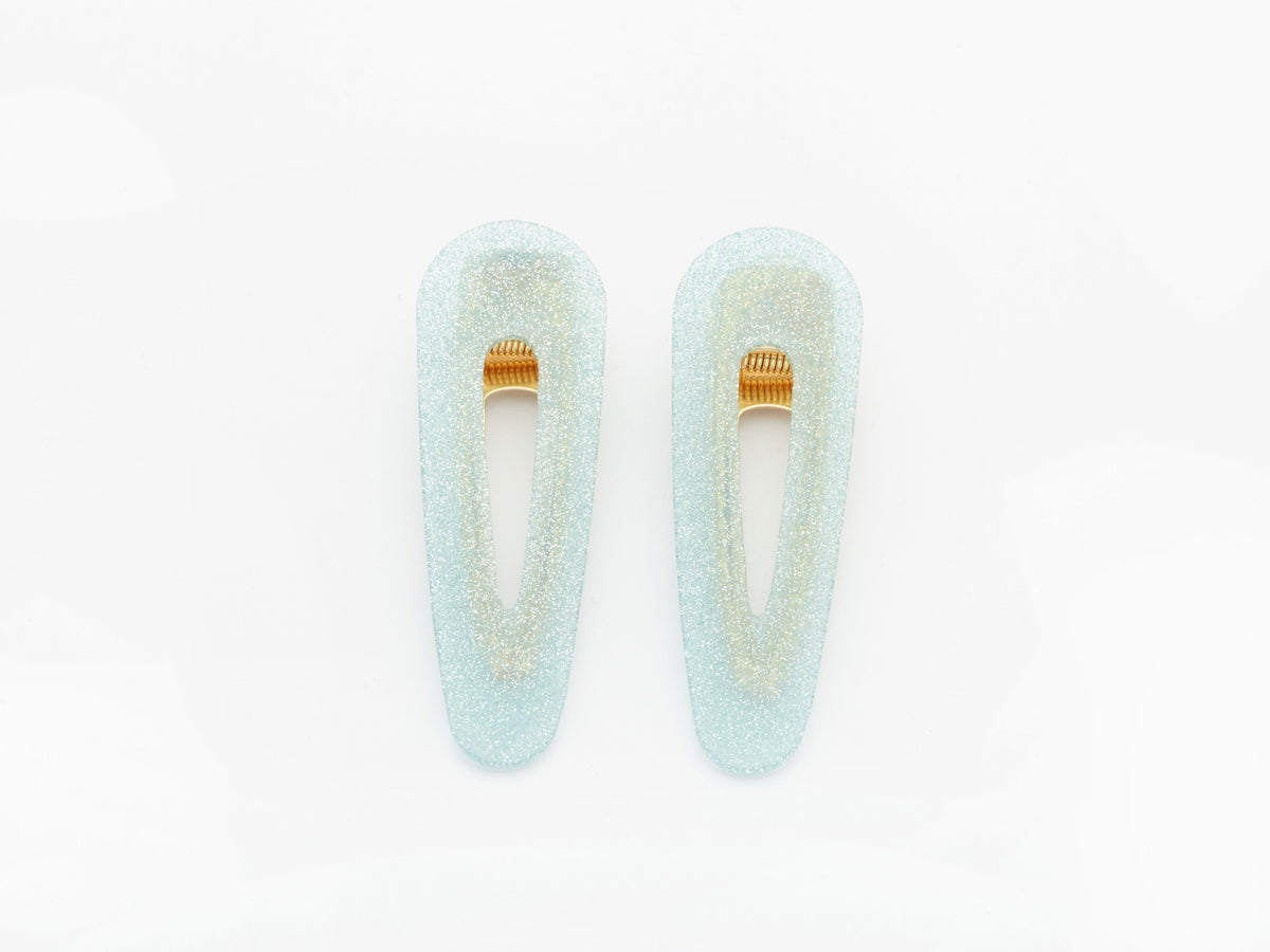 Kelly Clips in Blue Glitter