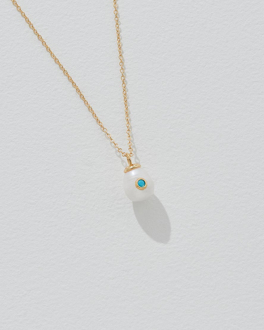 Birthstone Pearl Pendant Necklace