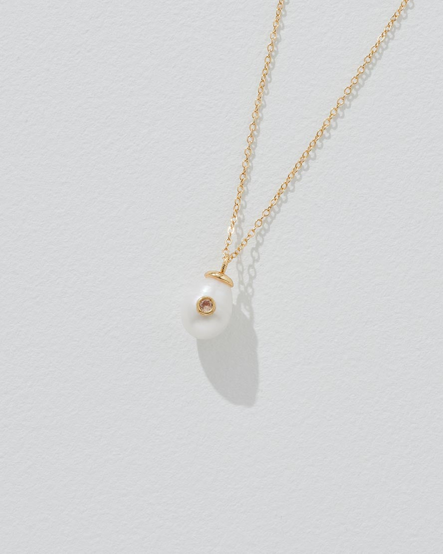 Birthstone Pearl Pendant Necklace
