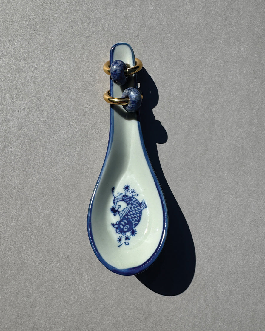 Carys Hoops in Gold & Blue