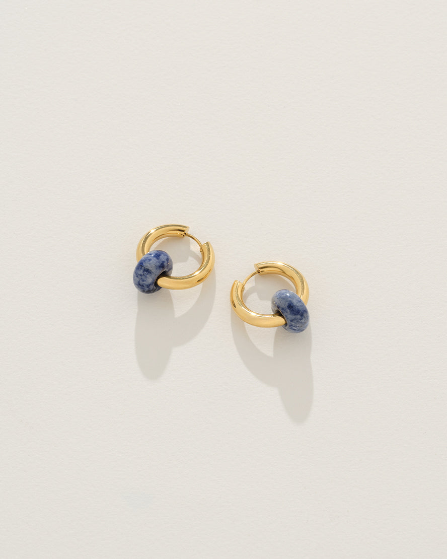 Carys Hoops in Gold & Blue