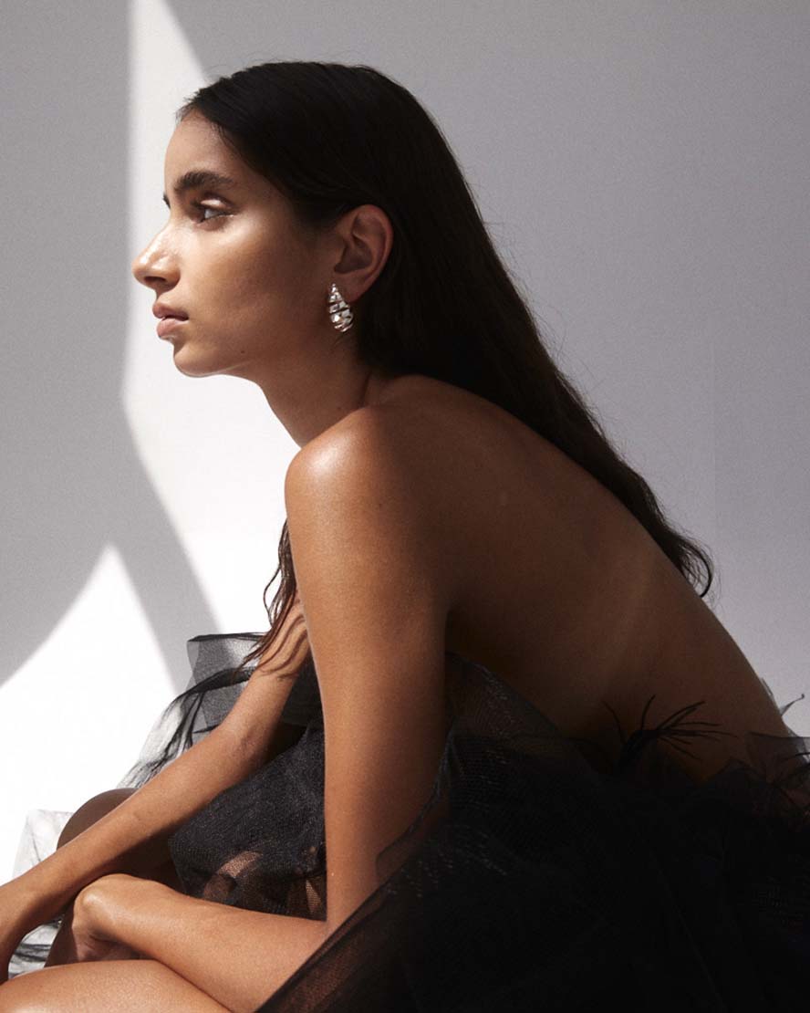 Gwen Earrings in Silver