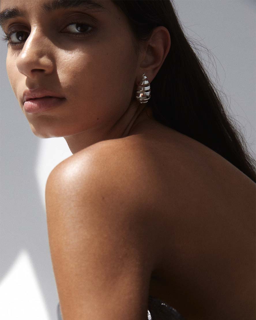 Gwen Earrings in Silver