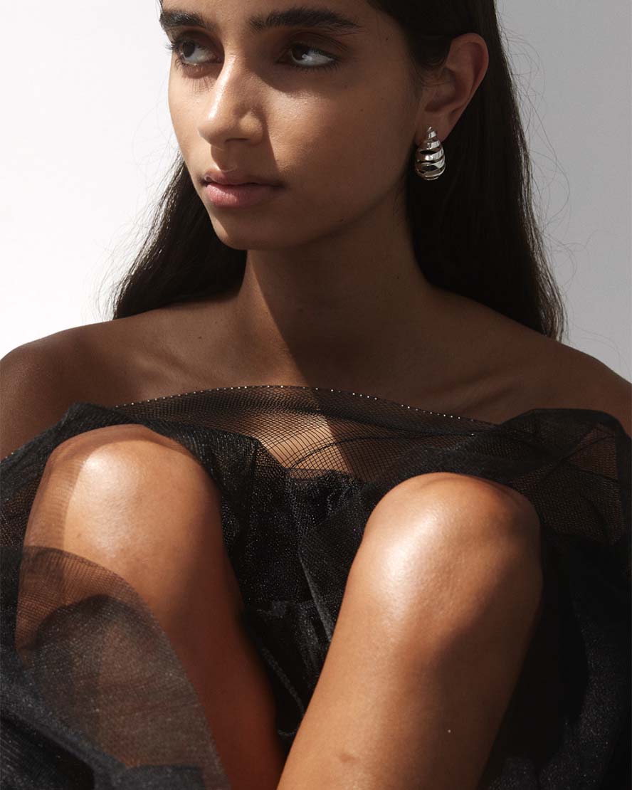 Gwen Earrings in Silver