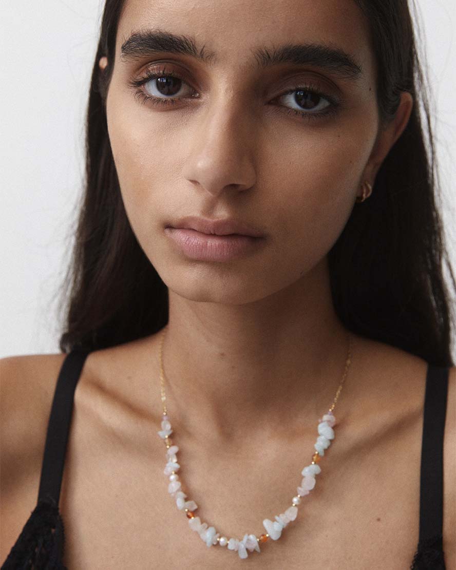 Clover Necklace in Precious Gemstones