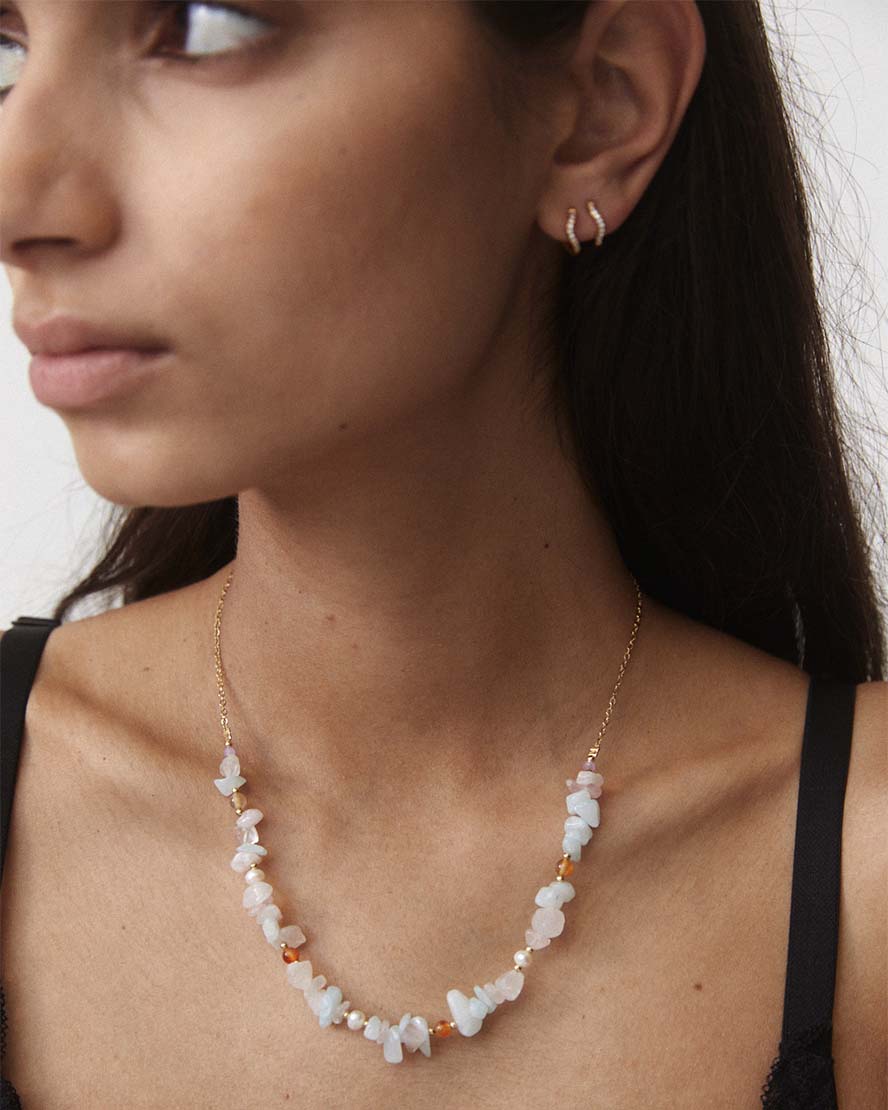 Clover Necklace in Precious Gemstones