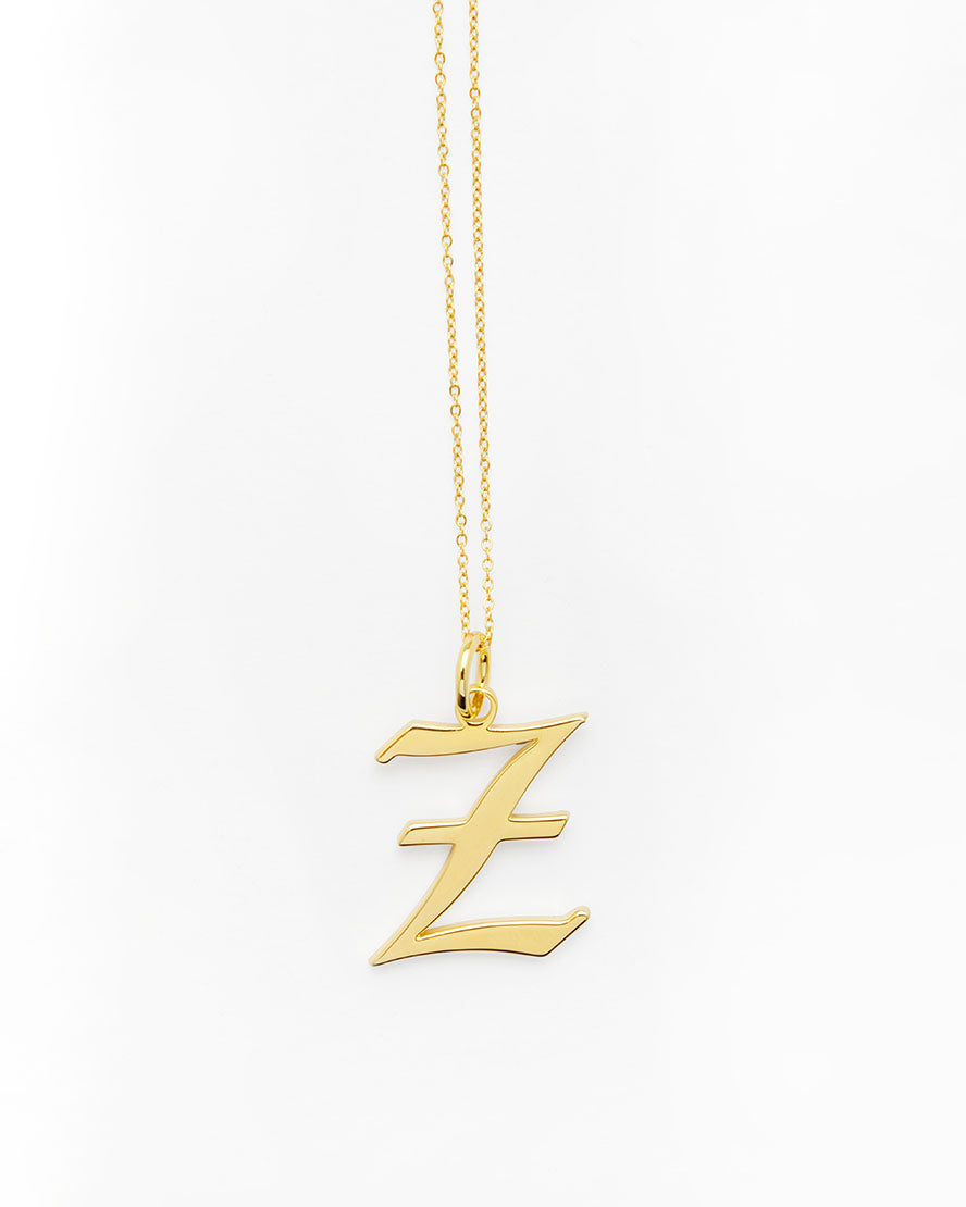 Gold Letter Z Necklace