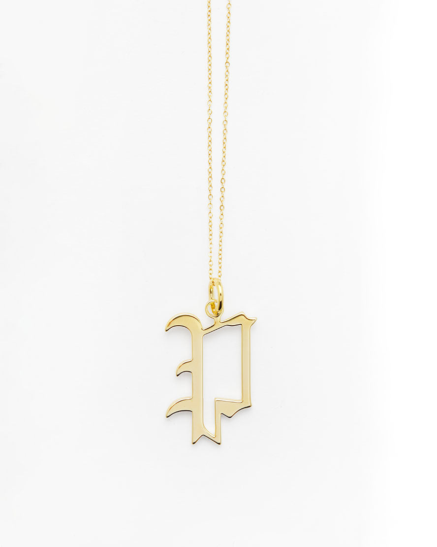 Gold Letter P Necklace