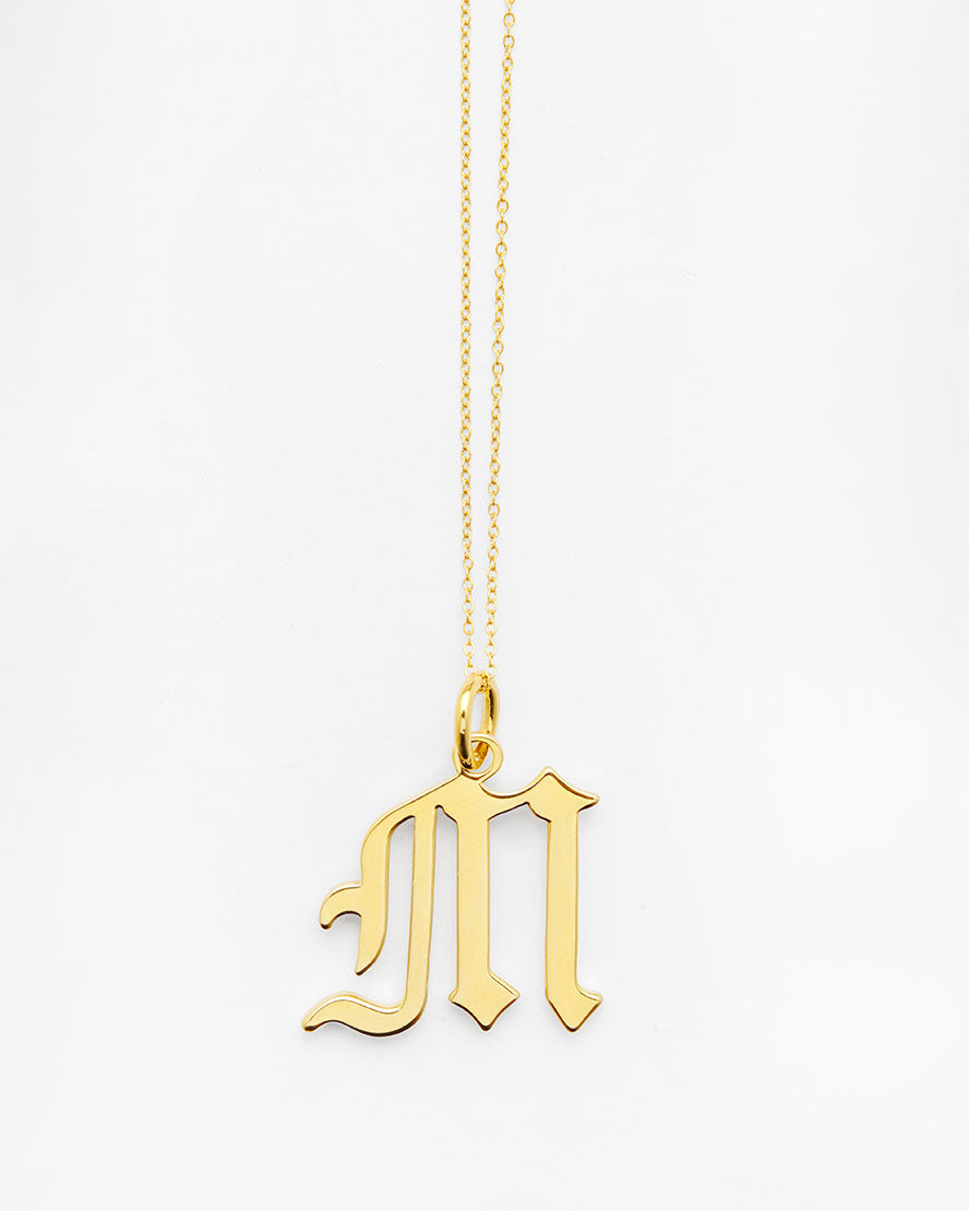 Gold Letter M Necklace