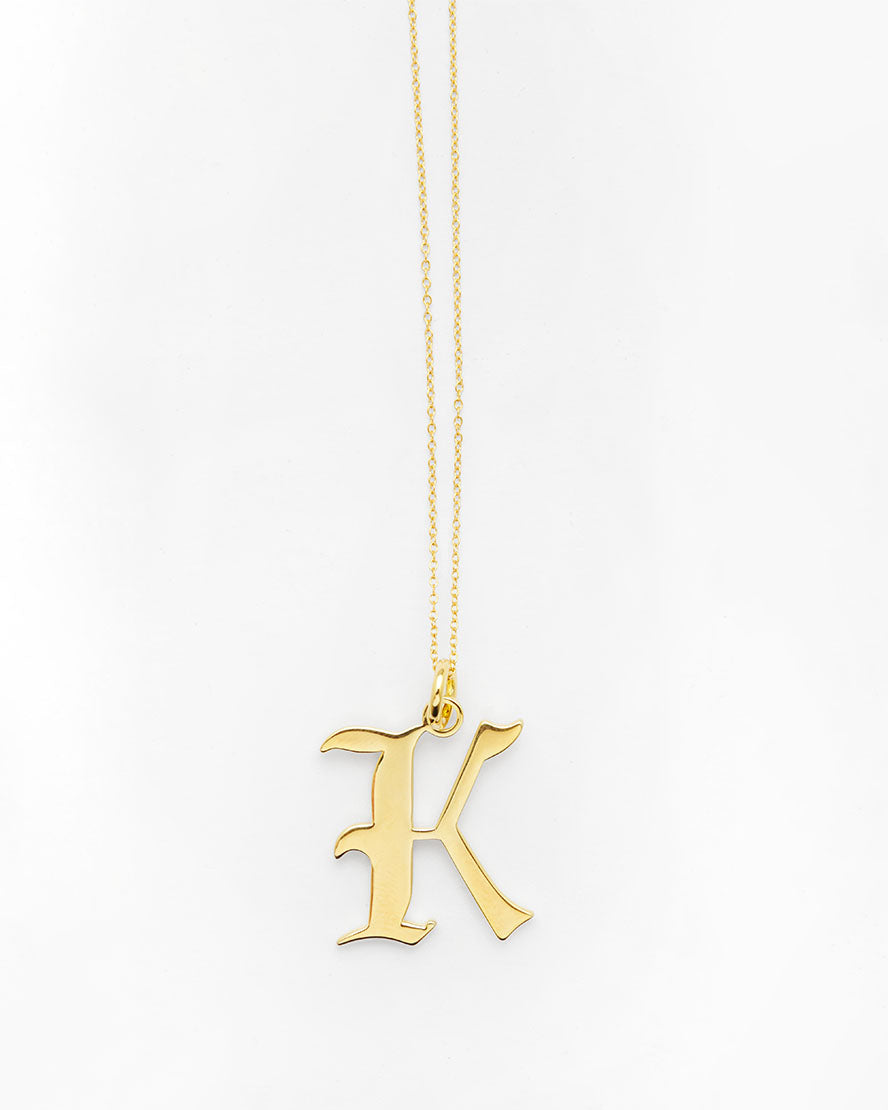 Gold Letter K Necklace