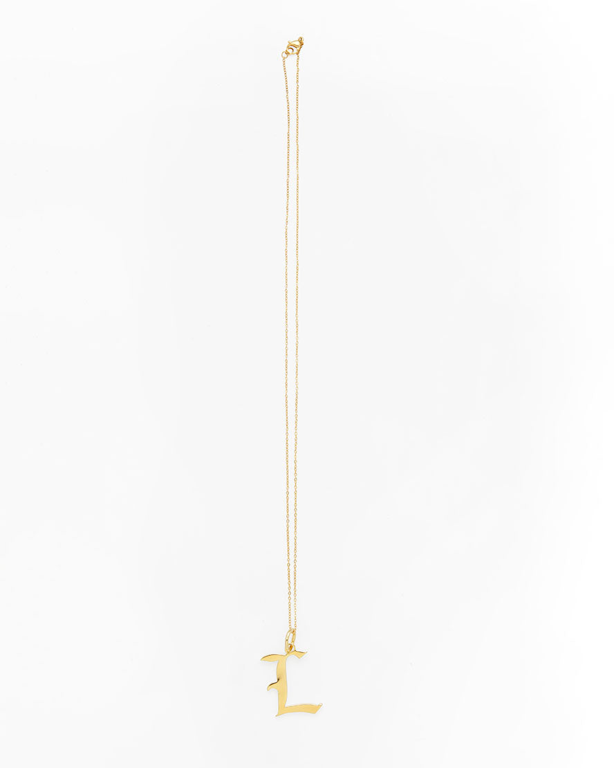 Gold Letter L Necklace
