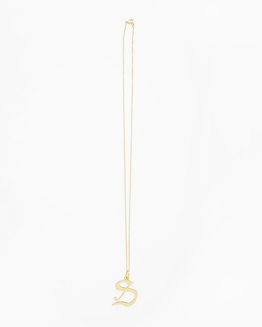 Gold Letter S Necklace