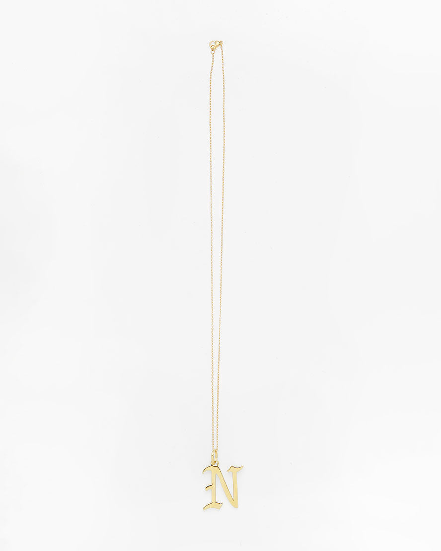 Gold Letter N Necklace