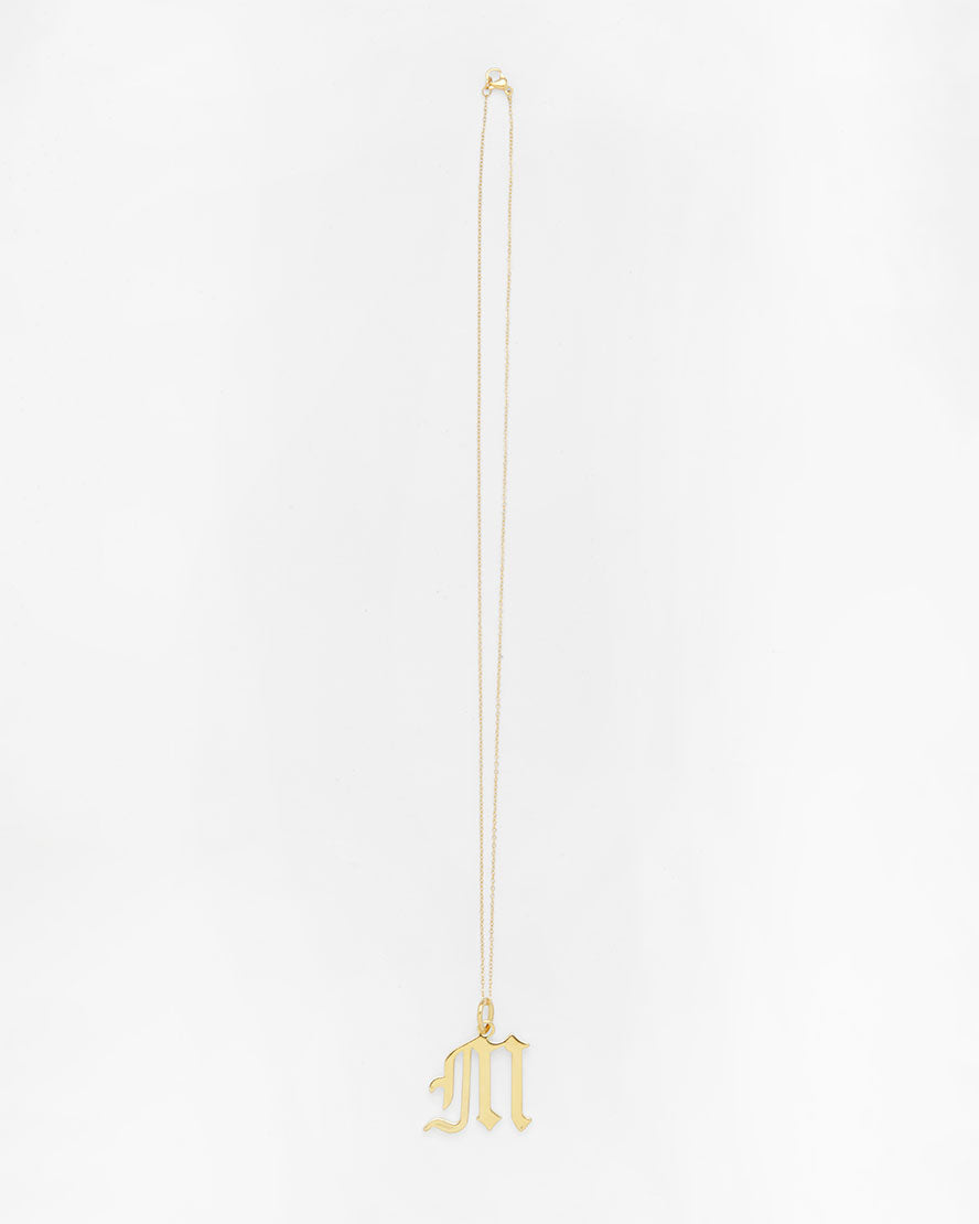 Gold Letter M Necklace