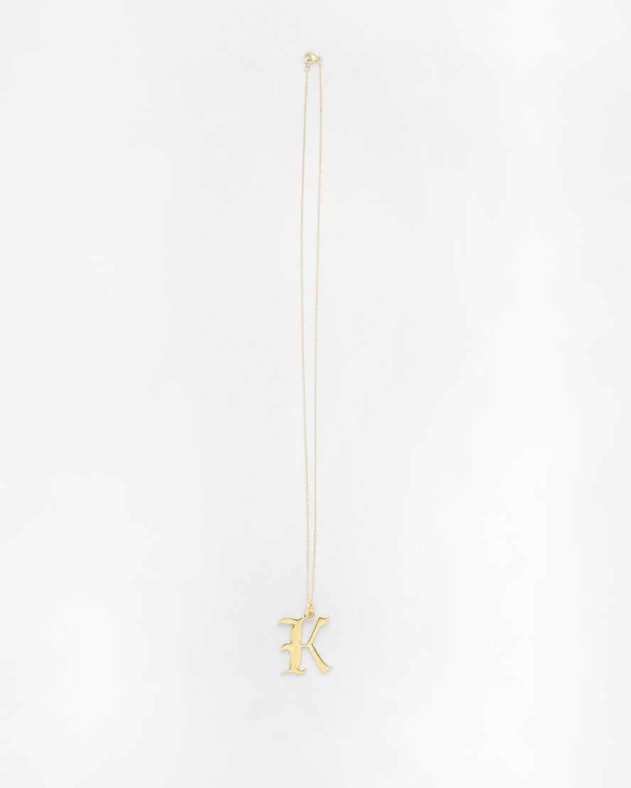Gold Letter K Necklace