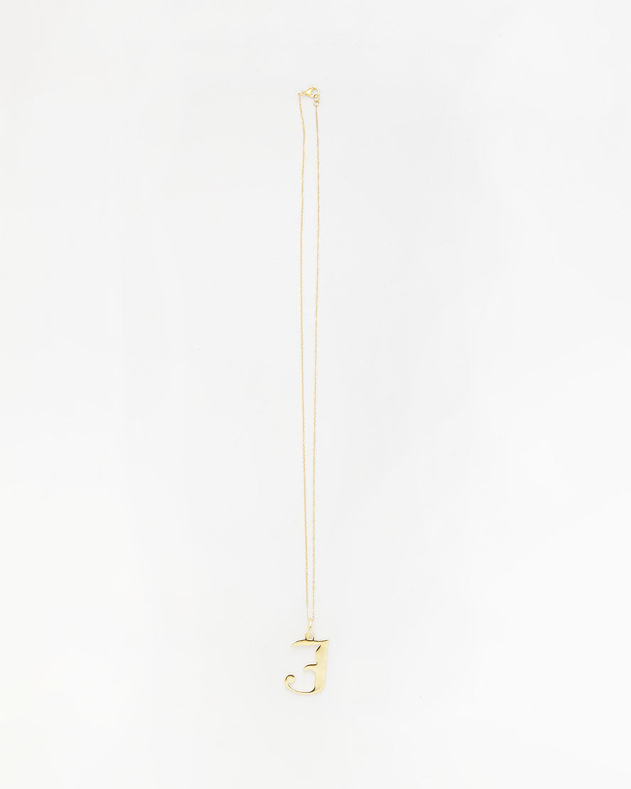 Gold Letter J Necklace