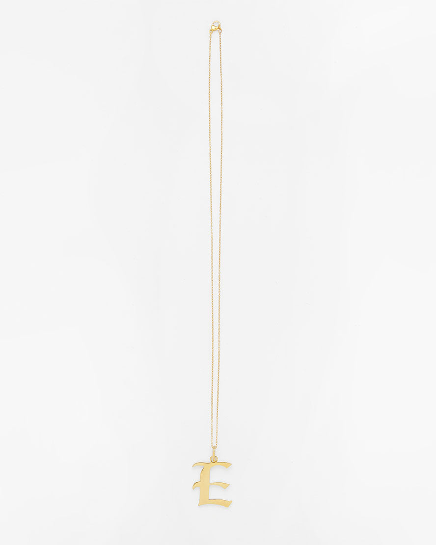 Gold Letter E Necklace