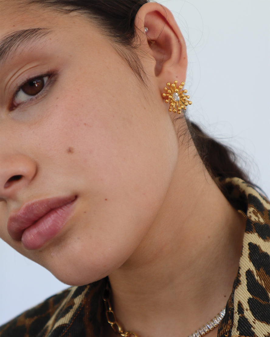 Oriana Earrings in Gold & Crystal