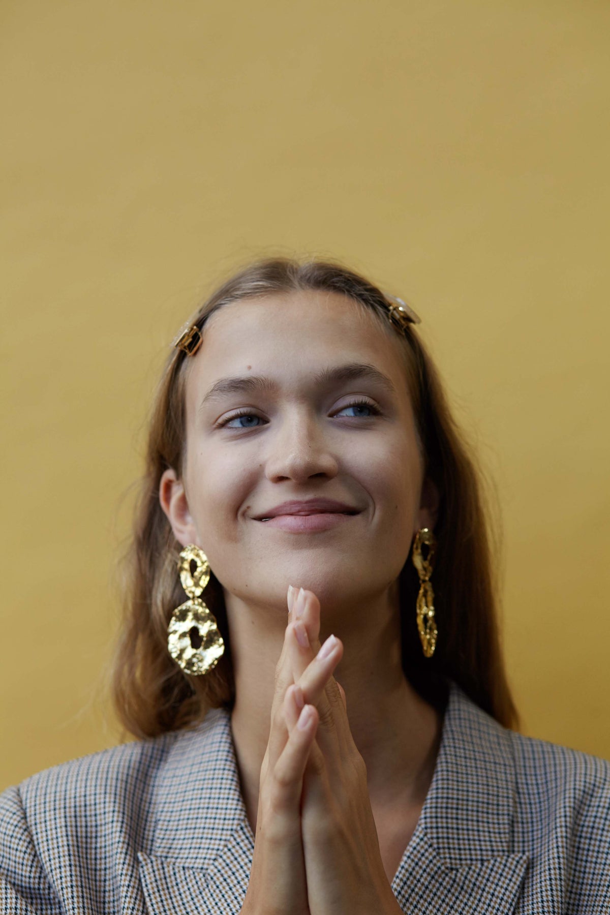 Kelly Clips in Gold Glitter