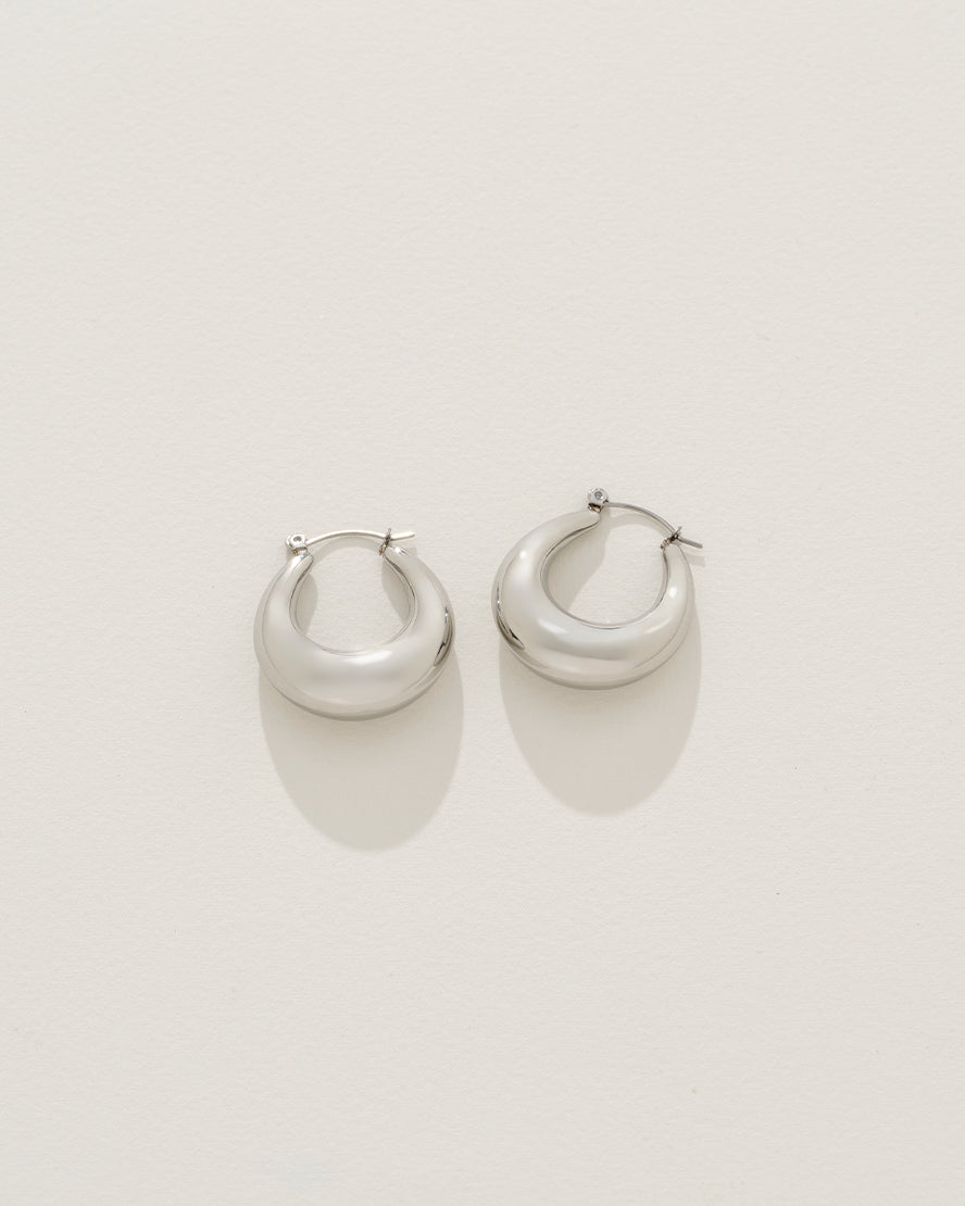 Paloma Hoops in Silver