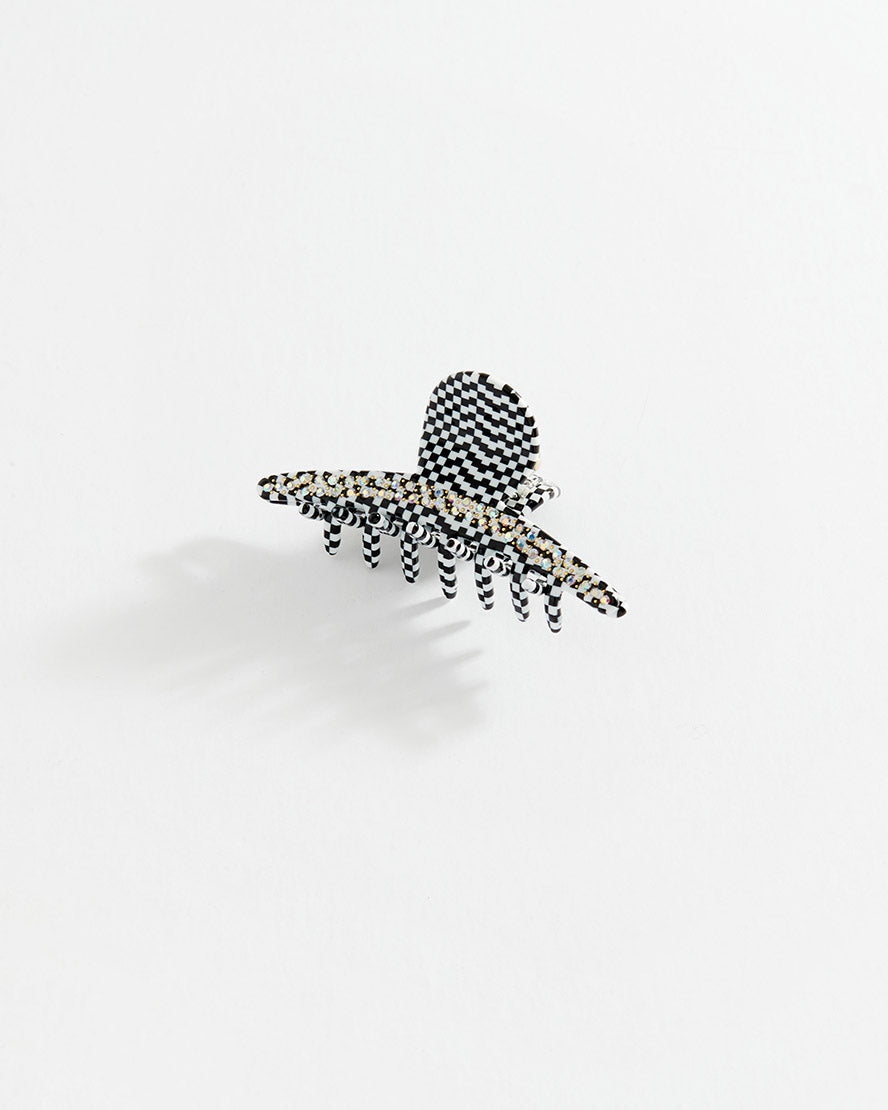 Chequered Clip Black