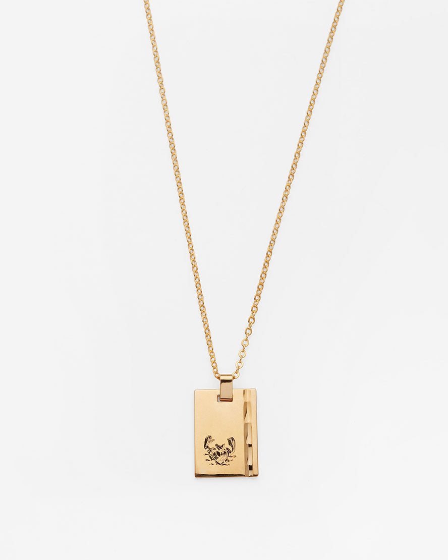 Gold Star Sign Necklace Cancer