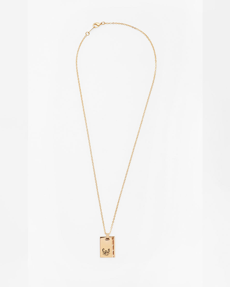 Gold Star Sign Necklace Cancer