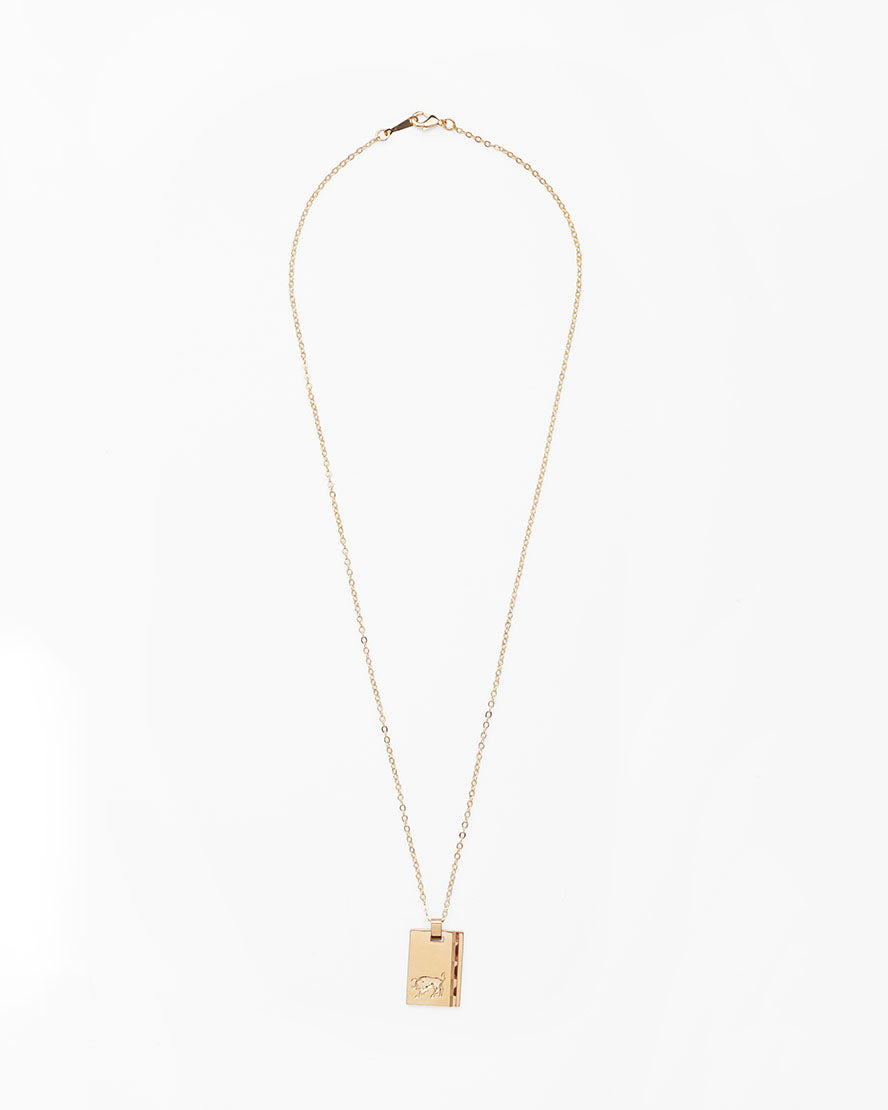 Gold Star Sign Necklace Taurus