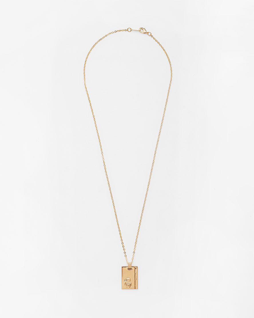 Gold Star Sign Necklace Aries