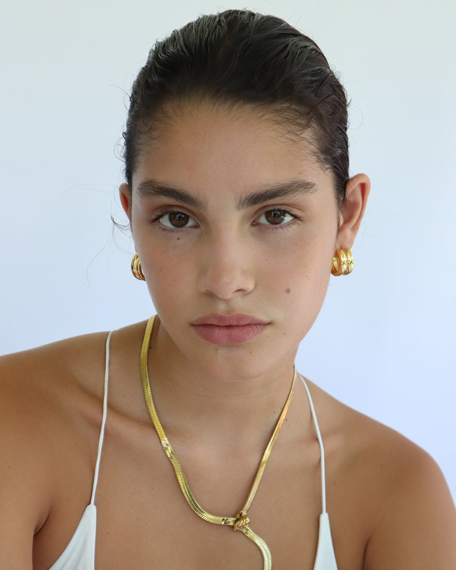 Rhea Hoops in Gold