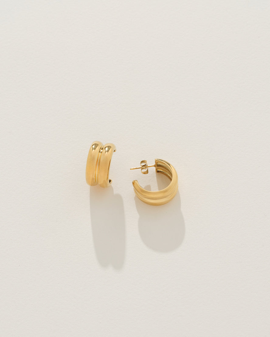 Rhea Hoops in Gold