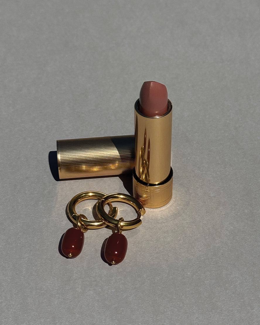 Zaya Hoops in Gold & Red