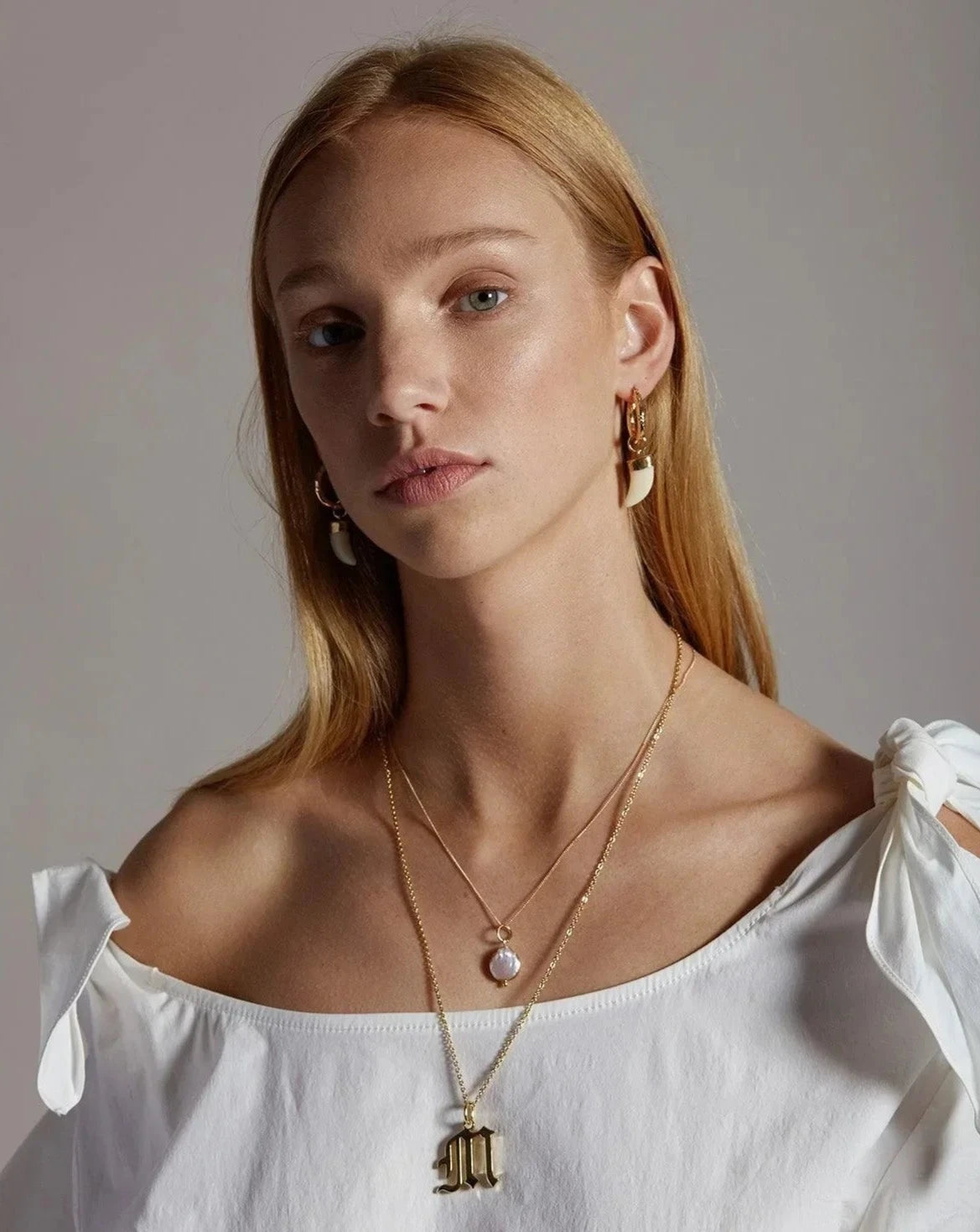 Gold Letter E Necklace