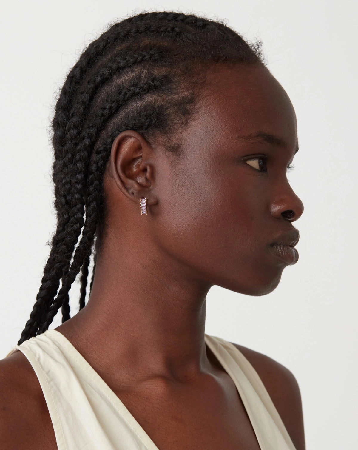 Birthstone Hoops February - Reliquia Jewellery