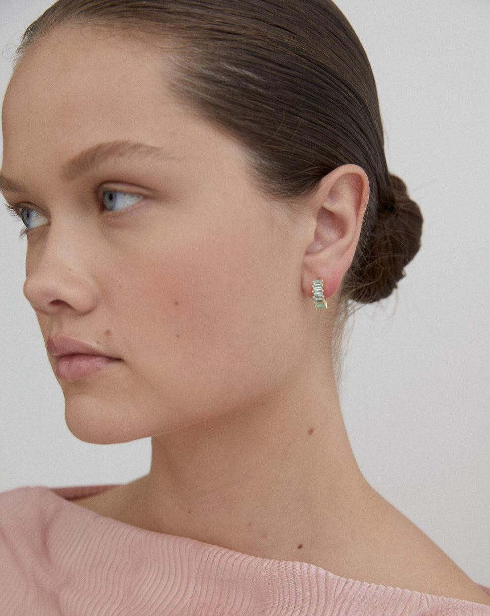 Birthstone Hoops March - Reliquia Jewellery