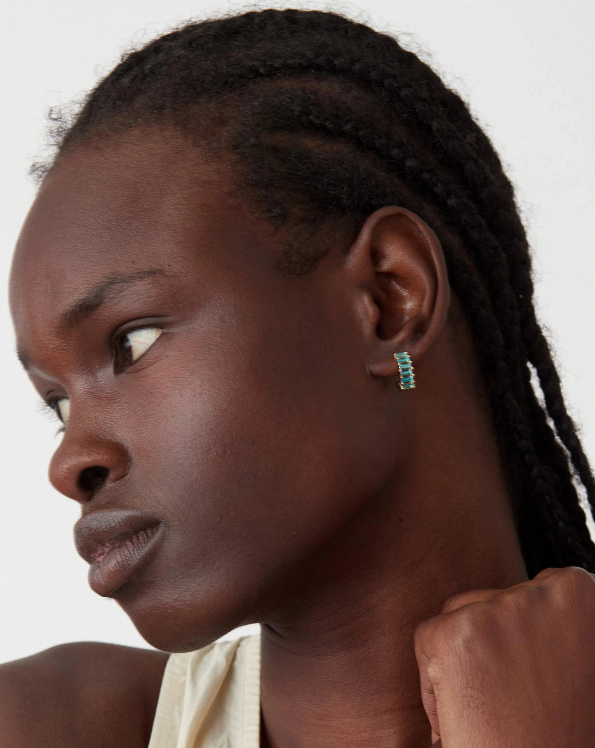 Birthstone Hoops March - Reliquia Jewellery