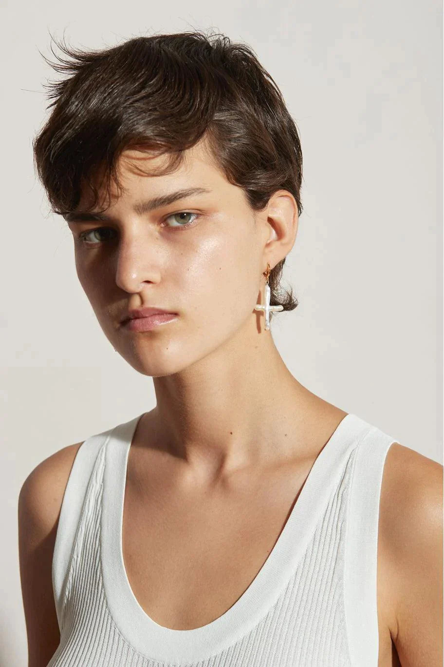 Cross Pearl Earrings - Reliquia Jewellery