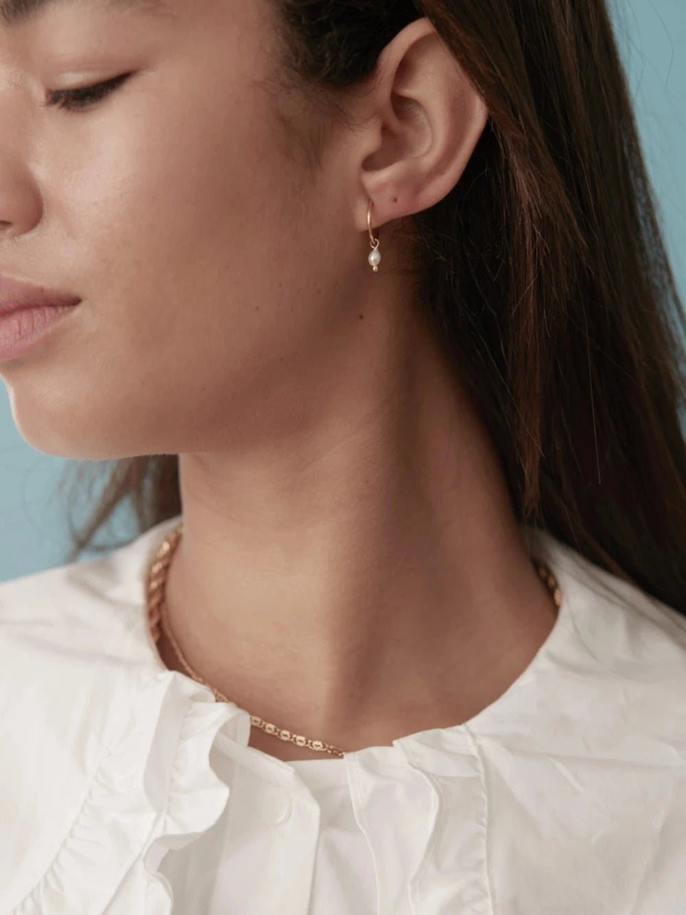 Drop Pearl Sleepers - Reliquia Jewellery