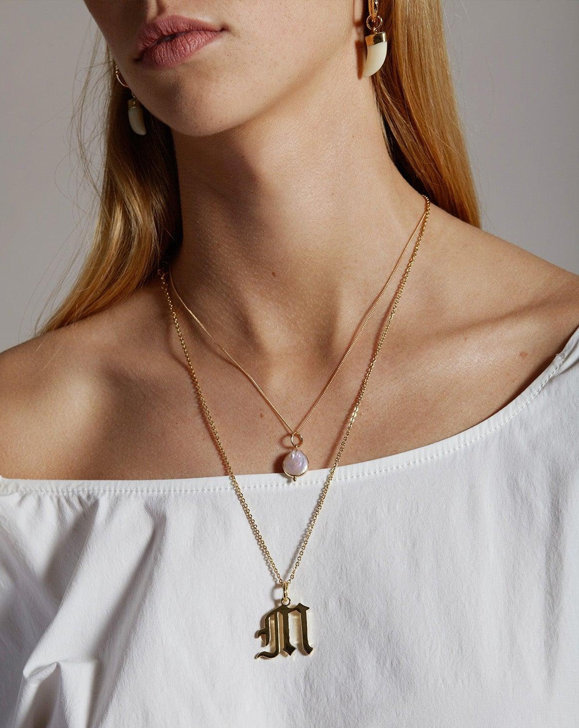 Gold Letter H Necklace - Reliquia Jewellery