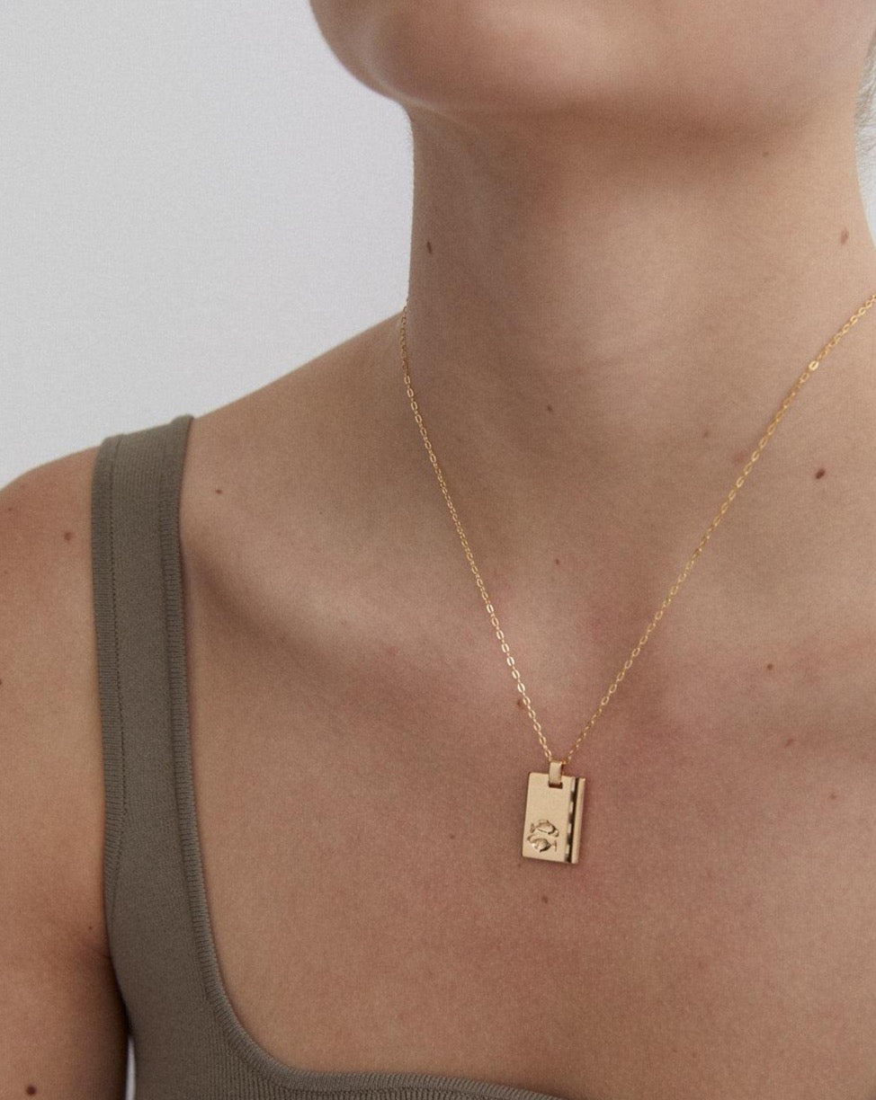 Gold Star Sign Necklace Pisces - Reliquia Jewellery