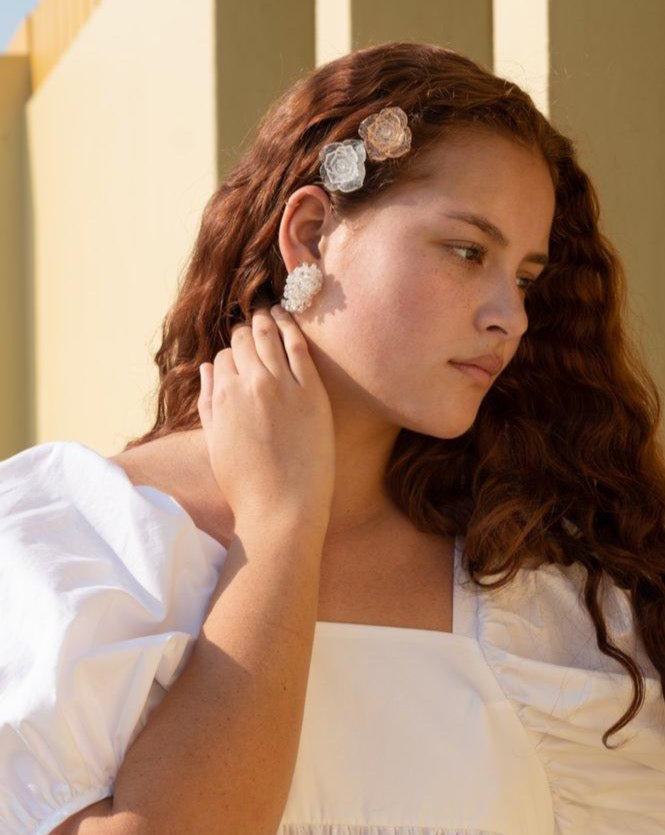 Maisie Clips in Pink and Clear - Reliquia Jewellery