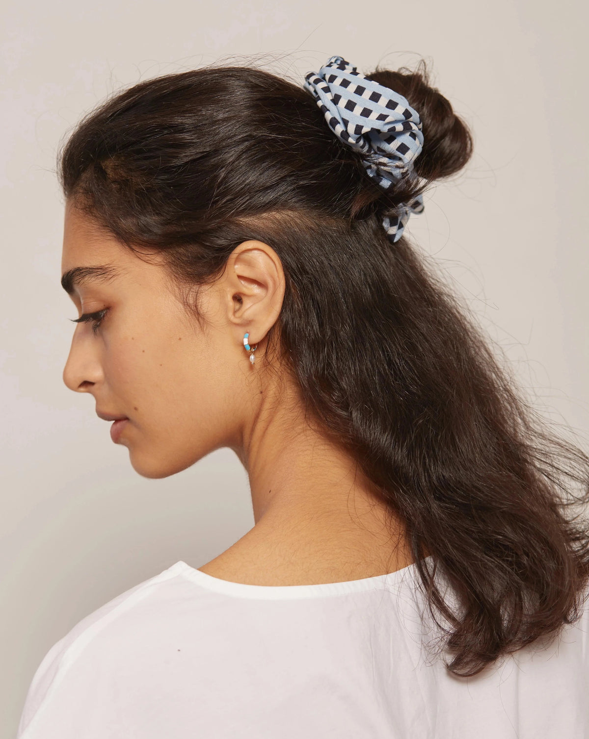 Squared Scrunchie Blue - Reliquia Jewellery