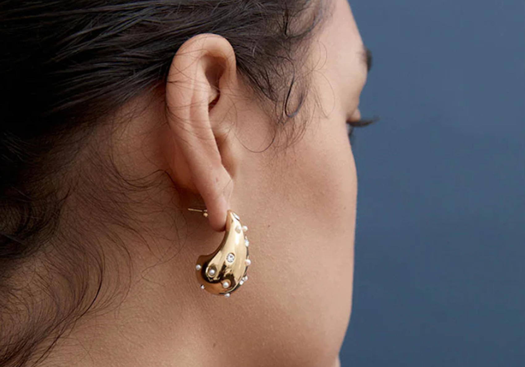 santiago crystal gold earrings by reliquia jewellery waterproof