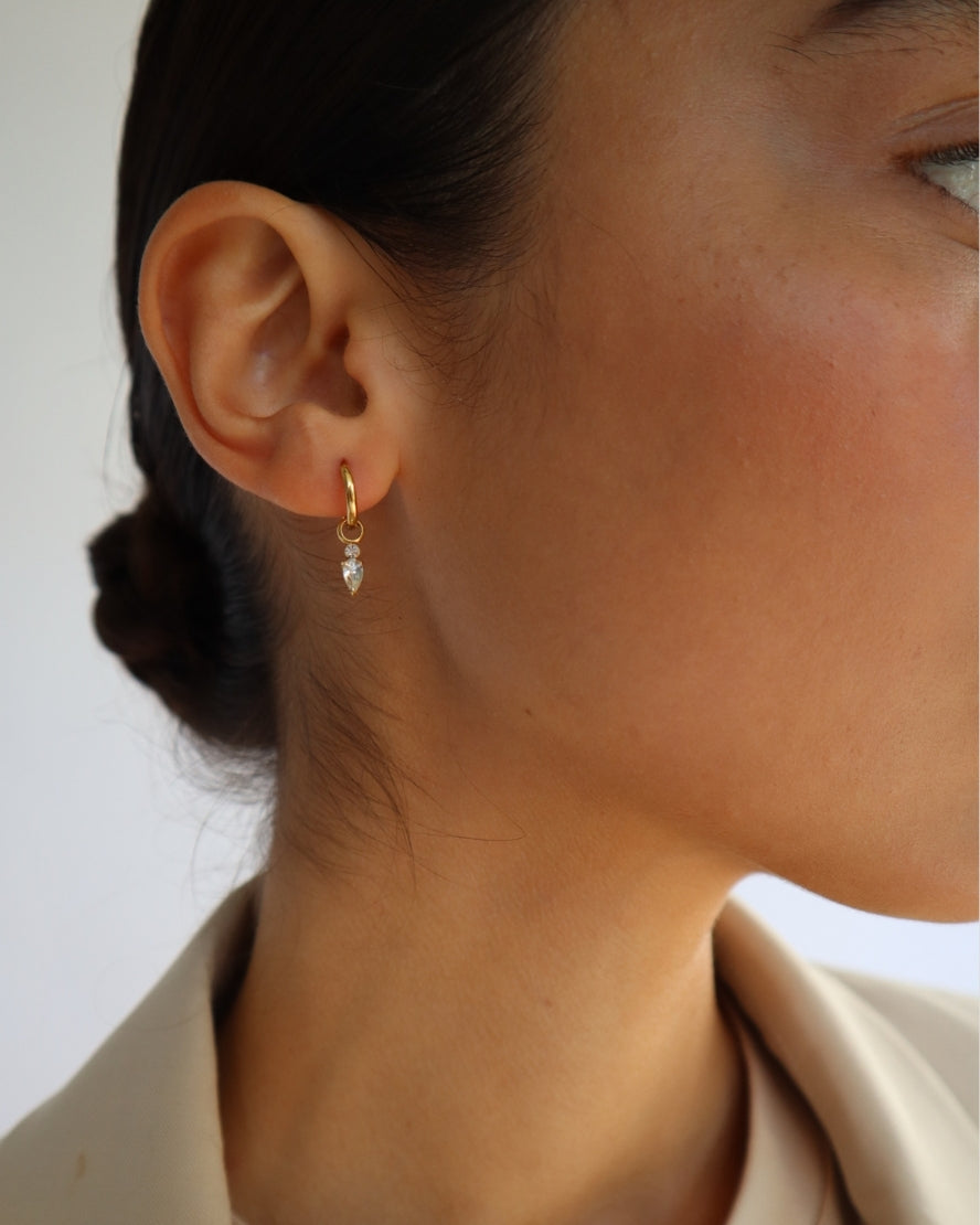 Amara Earrings in Gold/Crystal Pre-Order