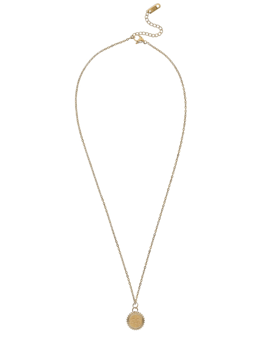 Aries Zodiac Charm Necklace in Gold